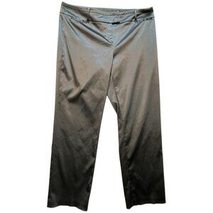 Apostrophe Naomi Women Low Rise Satin Straight Leg Pants Stretch Sz 18 Black